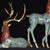 Mid 20th Century Pair of Vintage Cloisonne Enamel Deer Figures – Gilt Spotted Deer Sculptures For Sale - Image 5 of 9