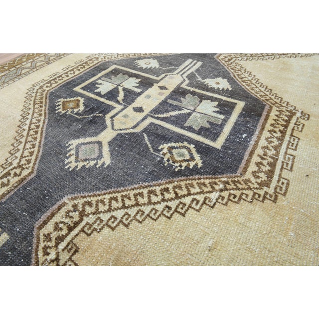 Textile 1970s Vintage Turkish Handmade Wool Cotton Beige Runner Rug For Sale - Image 7 of 11