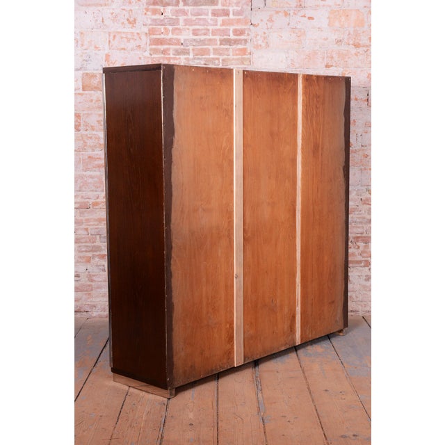 Bauhaus Wardrobe in Chrome, Steel, and Oak from Vichr a Spol, Czech, 1930s For Sale - Image 16 of 18