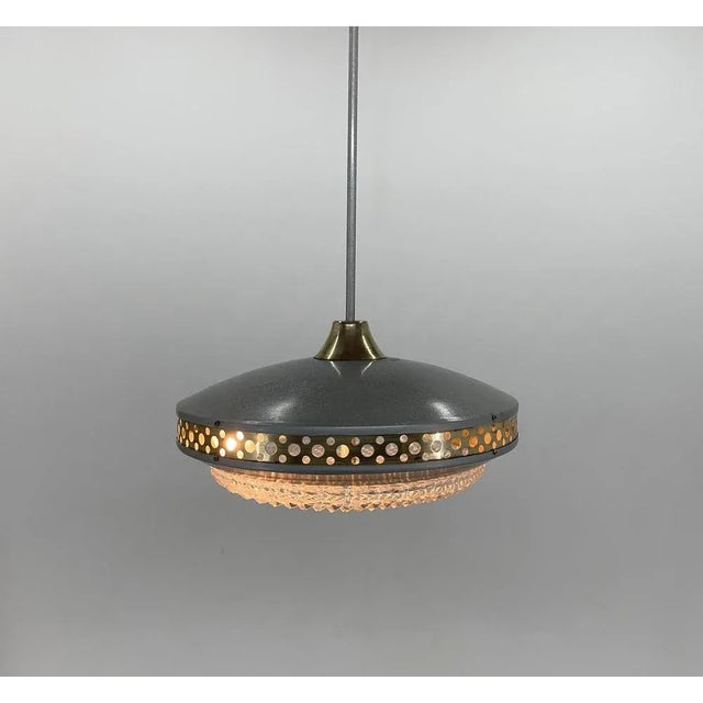 Space Age Metal Pendant by Ludib Bratislava, Czechoslovakia, 1960s For Sale - Image 3 of 11