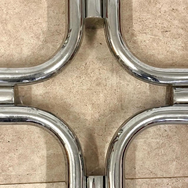 Cassina Large Vintage 784 Coffee Table in Chromed Steel and Glass by Gianfranco Frattini for Cassina, 1970s For Sale - Image 4 of 10
