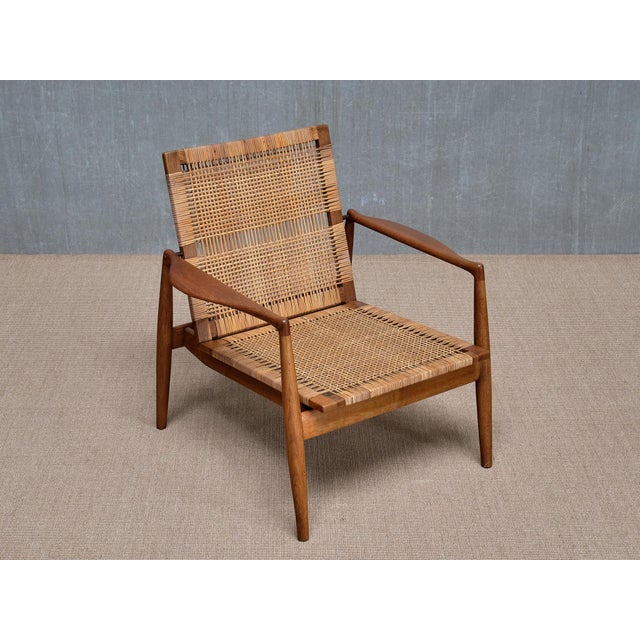 Mid-Century Modern SW 96 Armchair in Teak, Oak and Cane by Finn Juhl for Søren Willadsen Møbelfabrik, Denmark, 1956 For Sale - Image 3 of 17