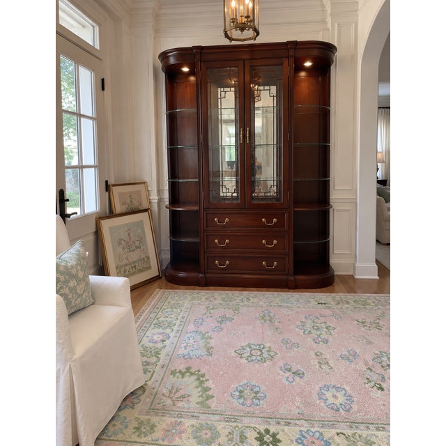 1970s 1970s Drexel Heritage Chippendale Mahogany 3-Piece Display Cabinet With Étagères For Sale - Image 5 of 5