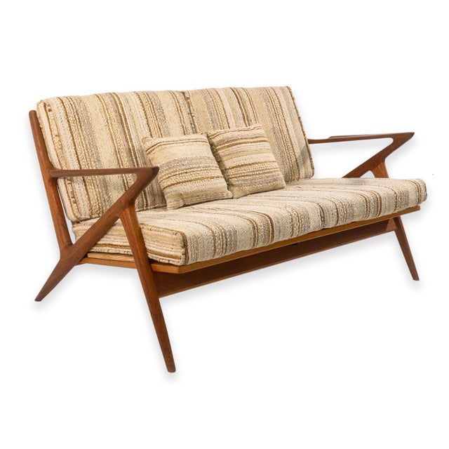 Wood Rare 1960s Vintage Poul Jensen for Selig Z Settee Danish Teak Wood Sofa For Sale - Image 7 of 9