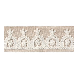 Schumacher Noelia Embroidered Tape In Natural For Sale
