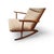 Brown Mid-Century Danish Boomerang Rocking Chair Model 97 Søren Jensen v. Tønder Møbelwærk ​, 1950s For Sale - Image 8 of 17