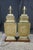 2 Mid Century Chinoiserie Etched Brass Table Lamps Asian Urn Tea Caddy Jar Pair For Sale - Image 12 of 18