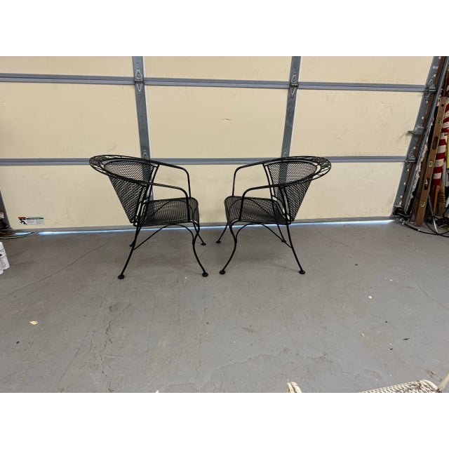 Vintage Mid-Century Salterini Curve Back Outdoor Arm Chairs - Set of 2, Attributed For Sale - Image 11 of 12