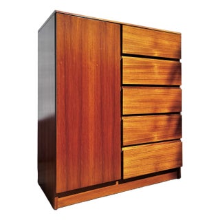 Danish Mid 20th Century Modern Teak Highboy Dresser or Gentlemen’s Chest For Sale