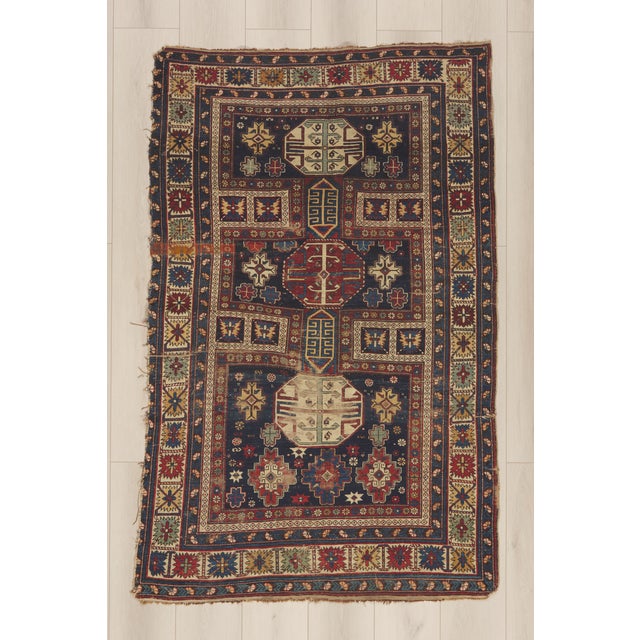 Late 19th Century Caucasian Kuba Rug, 04'00 X 06'05 For Sale - Image 10 of 10