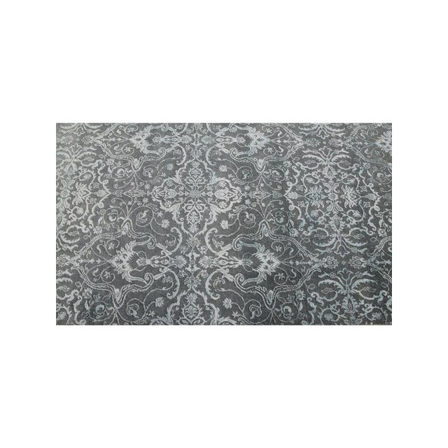 Gray 1990s Handwoven Transitional Area Rug 14x20 For Sale - Image 8 of 12