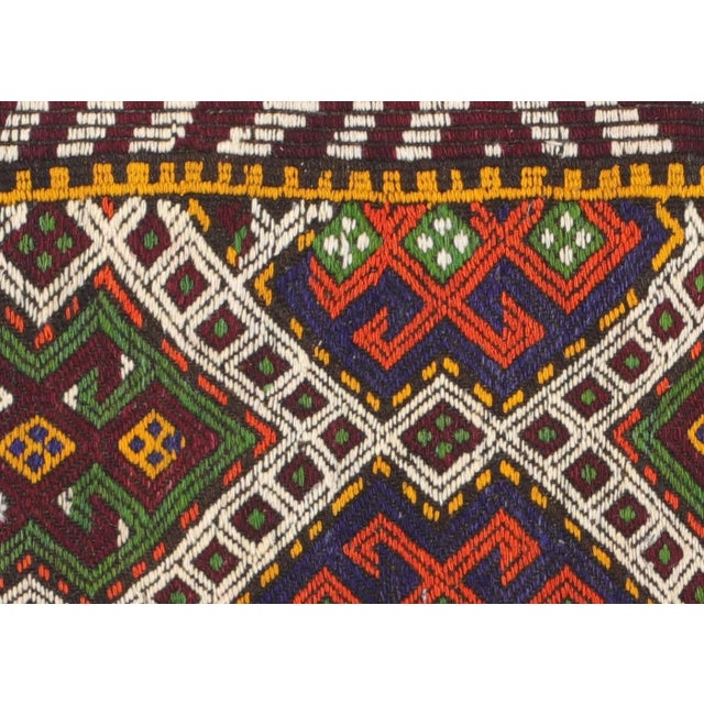 1950s Turkish Kilim. Hand woven with wool on wool foundation in the Oushak region of Turkey. Kilims & Flat Weaves are rugs...