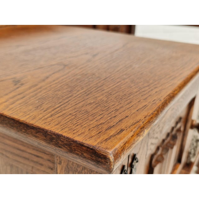 Scandinavian Bench or Sofa in Oak & Sheepskin, 1950s For Sale - Image 14 of 18