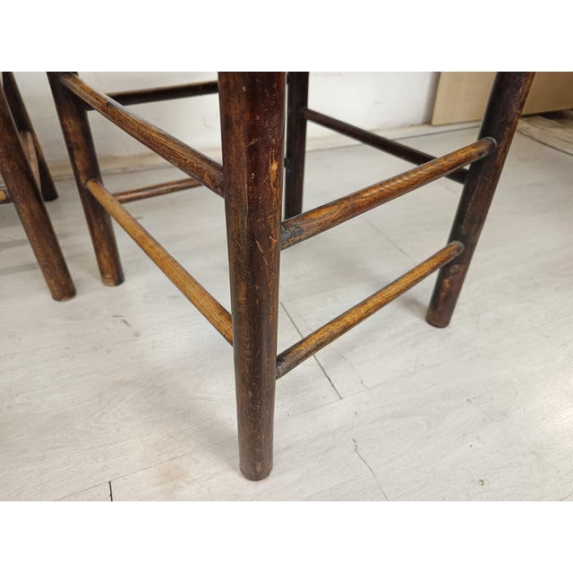 Tan Rustic Straw Chairs, Set of 4 For Sale - Image 8 of 18