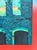 Textile Nathan Sing "Walk By the River" Red and Blue Contemporary Abstract Landscape Painting, 2023 For Sale - Image 7 of 10