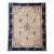 Antique Chinese Peking Rug, Hand-Knotted Wool Pile, Pale Tan & Blue, 9' x 12' For Sale