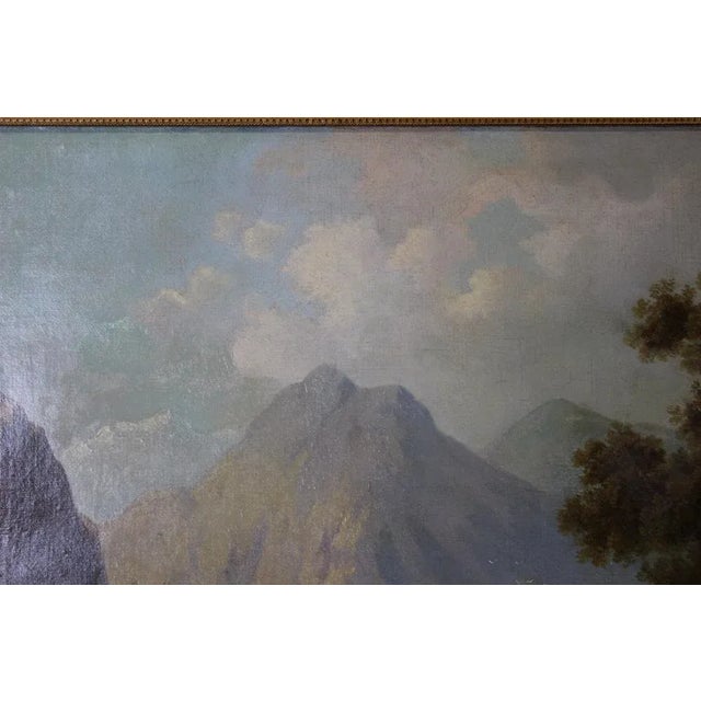 Mountain Landscape, 1800s, Oil on Canvas, Framed For Sale - Image 8 of 13