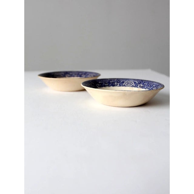 Blue 1940s Homer Laughlin Blue Willow Bowls - Set of 2 For Sale - Image 8 of 13