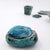 Turquoise Ceramics by N. Lebrun for Fond d'Atelier, Belgium 1970s, Set of 6 For Sale - Image 6 of 15
