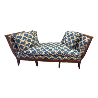 1920's Continental French Provincial Down Filled Daybed With 3 Pillows For Sale