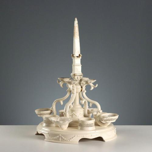 Antique Plat de Ménage Centerpiece in Earthenware, Italy, 19th Century For Sale - Image 15 of 15