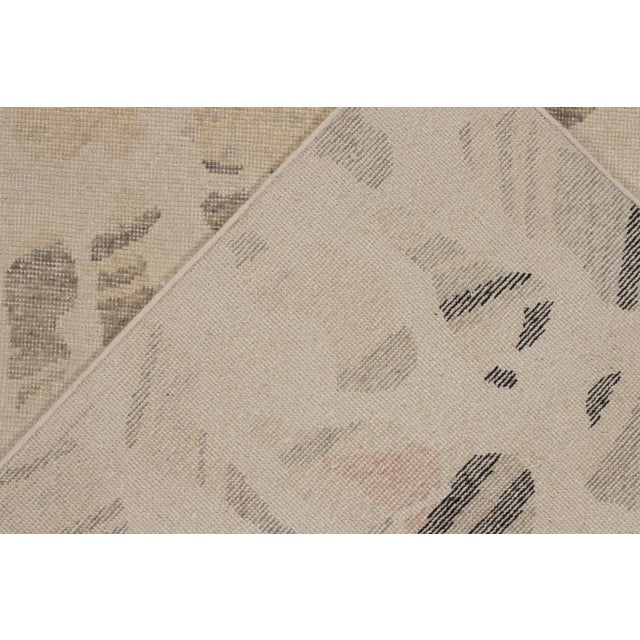 2010s Distressed Style Modern Rug in Black, White Abstract Pattern by Rug & Kilim For Sale - Image 5 of 6