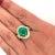 Vintage 5 Carat Pear Cut Emerald Crossover Double Split Shank 14K Gold Ring, Size 7.5 For Sale In Miami - Image 6 of 7