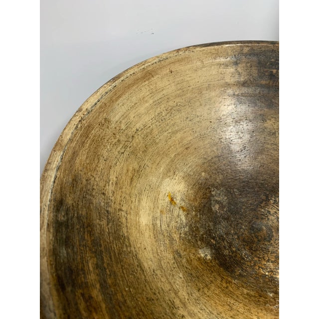 Ceramic Large Antique Earthenware Bowl For Sale - Image 7 of 11
