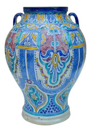 Andalusian Ceramic Vase W/ Handles
