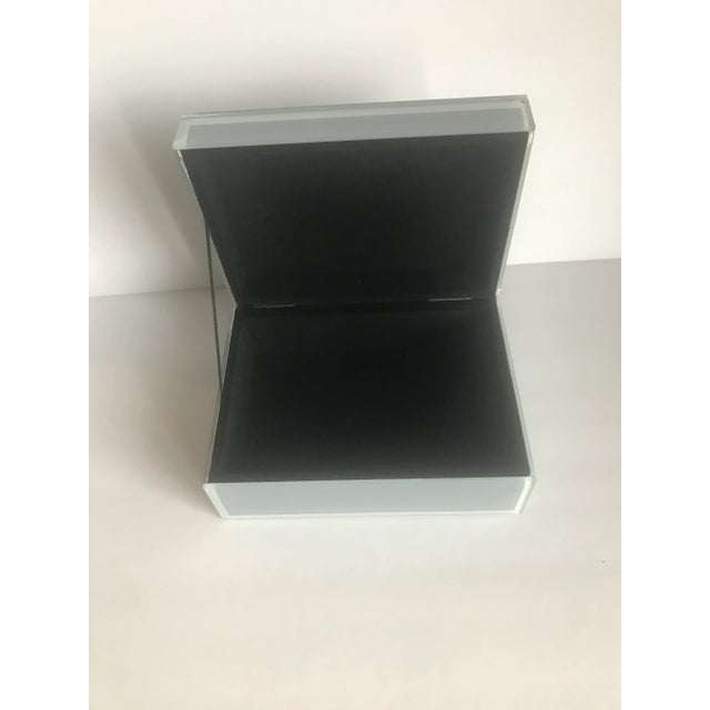 Modern Light Gray Jewelry Box With Brooch For Sale - Image 3 of 3