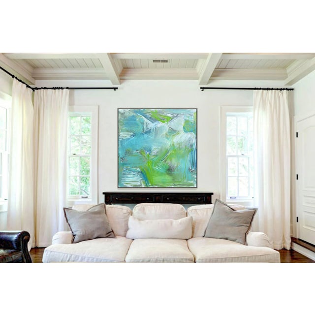 "Sparks Fly" by Trixie Pitts Large Abstract Expressionist Oil Painting For Sale - Image 10 of 12