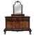 1900s Venetian Baroque Dresser with mirror in Burl Walnut with Ebonized Details For Sale - Image 15 of 18