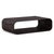 Sculptural modern coffee table crafted from solid wood in a rich black finish. Its minimalist continuous form creates a...