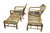 Beige Vintage Pair of Organic Modern McGuire Twisted Bamboo Reclining Arm Chairs With Ottomans For Sale - Image 8 of 13