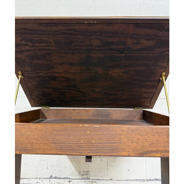 Vintage Adjustable Architect Drafting Table With Storage Compartment For Sale - Image 16 of 16