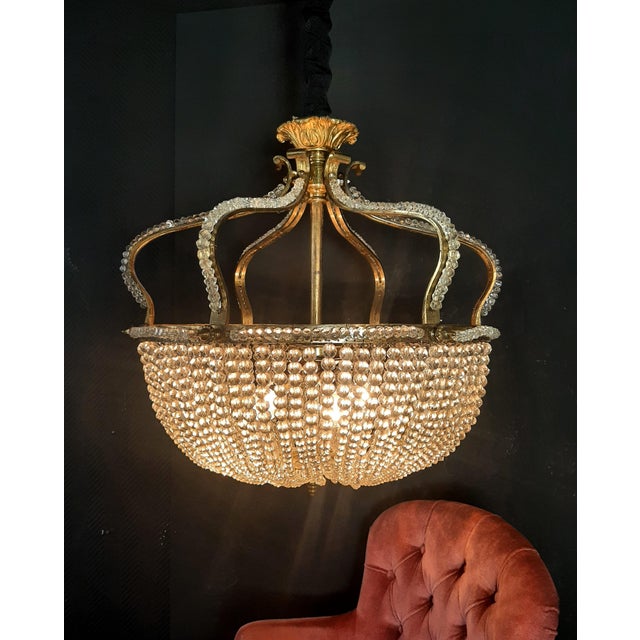 Large Parisian Chandelier in Gilded Bronze, 1890s For Sale - Image 10 of 11