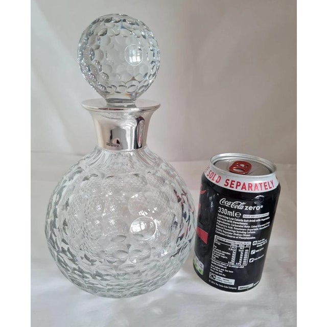 Camelot Silverware Cut Glass Golf Ball Spirit Decanter, 1991 For Sale - Image 11 of 14