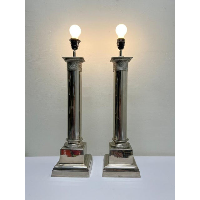 Large Neo-Classical Table Lamps, 1970s, Set of 2 For Sale - Image 4 of 8