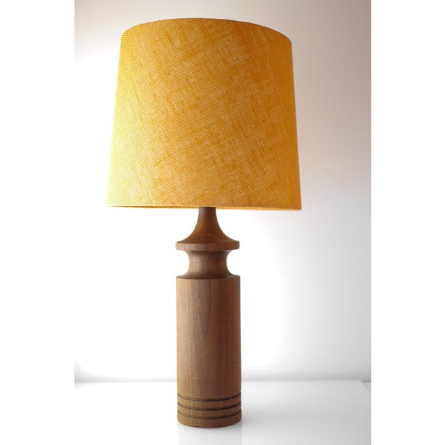 Large Mid-Century Modern Danish Teak Table Lamps, Set of 2 For Sale - Image 9 of 13
