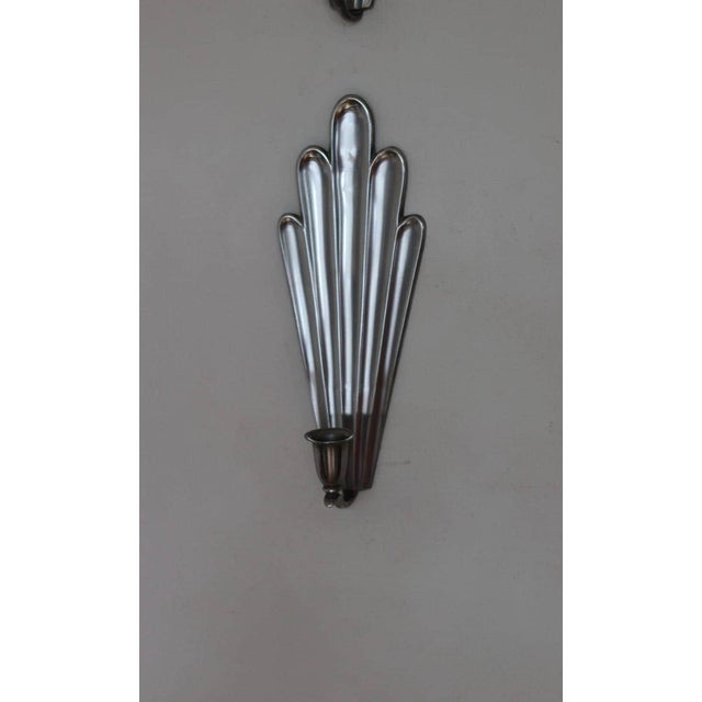Mid-Century Modern Swedish Grace Style Pewter Sconces by C.G. Hallberg, 1930s, Set of 2 For Sale - Image 15 of 18