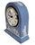 English Vintage English Blue Jasperware Neoclassical Wedgewood Shelf Desk Clock For Sale - Image 3 of 12