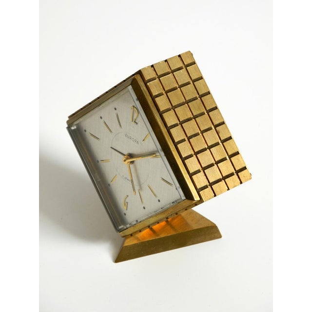 Small Mechanical Brass Alarm Clock from Europa, 1960s For Sale - Image 14 of 18