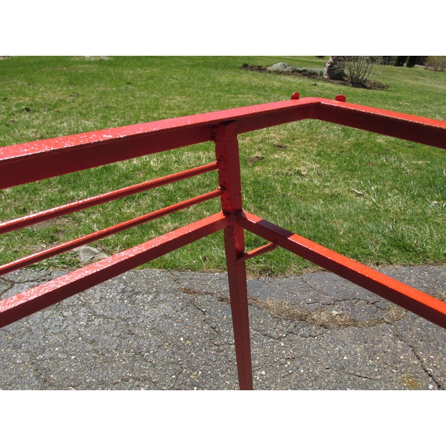 1960s Modernist Painted Steel and Glass Dining Table in the Style of Milo Baughman For Sale In New York - Image 6 of 7