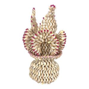 Vintage Ruffled Cowrie Puka Sea Shell Vase | Trompe L’oeil