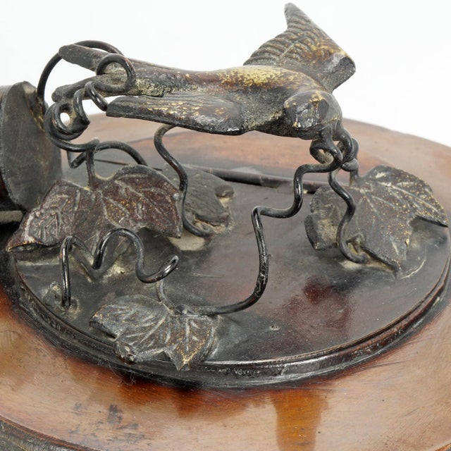 Japanese Yatate Bronze Inkwell, Brush Holder For Sale - Image 10 of 13