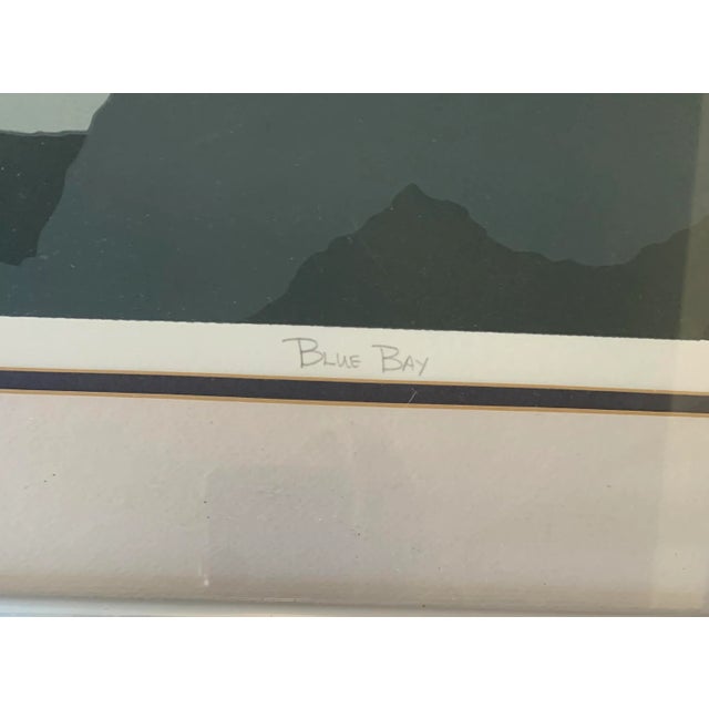 1970’s Original Landscape Serigraph “Blue Bay” by Robert Wilson For Sale In Philadelphia - Image 6 of 8