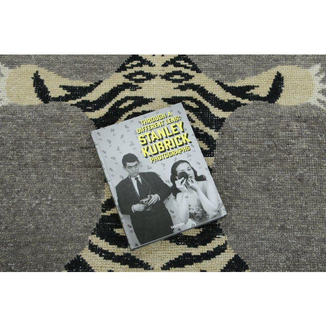 Beige Rug & Kilim’s Distressed Tiger Runner Rug in Gray With Beige and Black Pictorial For Sale - Image 8 of 8
