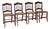 Antique Set of 4 Turned-Spindle Cane Seat Dining Chairs For Sale