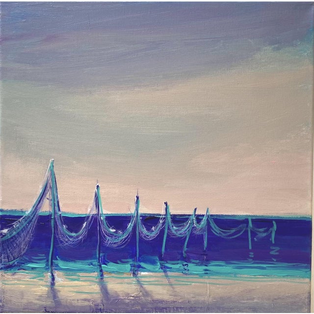 Gyunay Aliev, Seascape, Acrylic on Canvas For Sale - Image 4 of 4