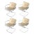 1970s Set of Four Gastone Rinaldi for Rima Tubular Chrome Cantilever Arm Chairs For Sale